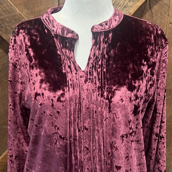 Velvet Dress XL Rich Jewel Toned Burgundy Holiday Festive Event Whimsigoth - Picture 2 of 8